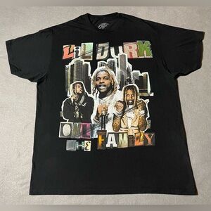 Lil Durk OTF Men’s T-Shirt Black Size XL “ Only The Family”